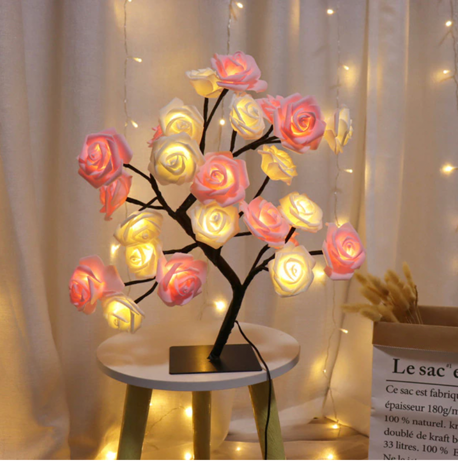 zen rose tree lamp