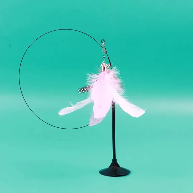Suction cup wand toy in action