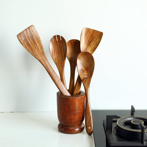 Handmade Wooden Spoon Set, Wooden Kitchen Utensils︱ - La Tiendita