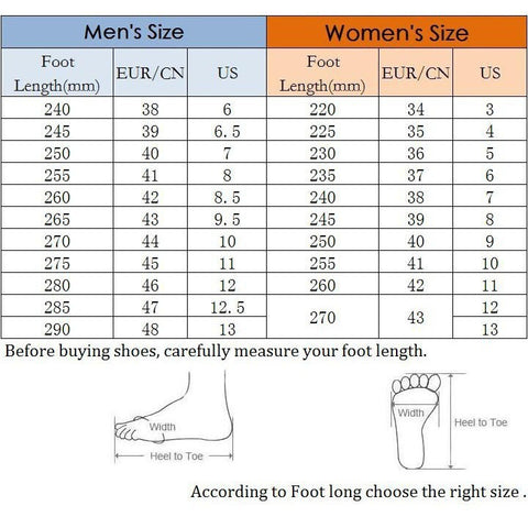 Shoe Chart