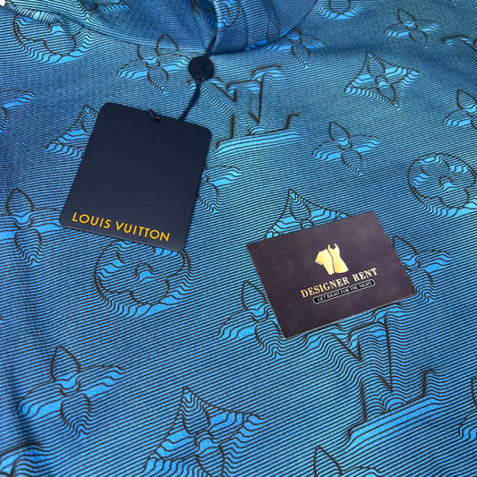 Louis Vuitton Monogram French Terry Zip-Through Hoodie 1ABJ64, Black, S