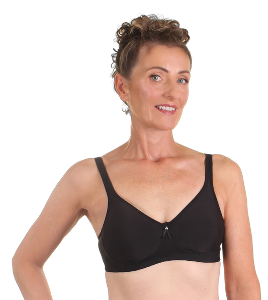 TruLife #4012 Taylor Black Multiway Convertible Style Mastectomy Bra