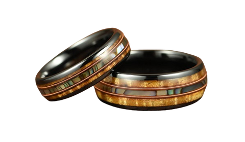 Tungsten Couples Wedding Ring Set