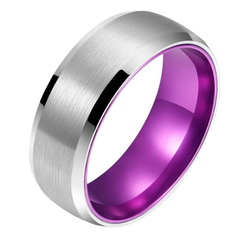 Silver Tungsten Wedding Ring