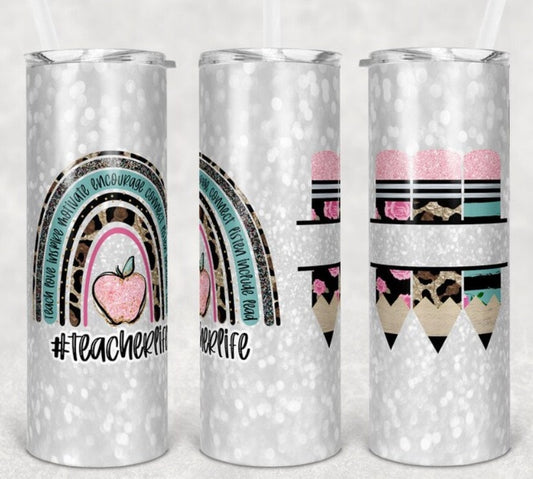 Teacher Life Sublimation Tumbler