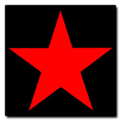 Red Star on Black Sticker – Marxist Books