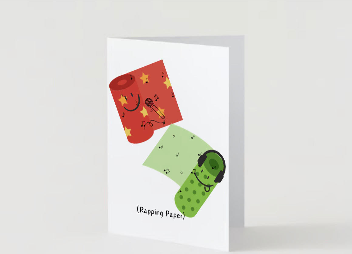 Rapping Paper Greeting Card - ButInBlk product image