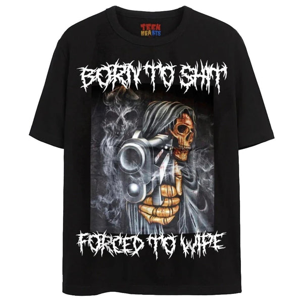 $13 FORCED TO WIPE T-Shirts DTG Small BLACK 