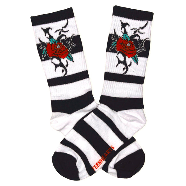 TRIBAL ROSE SOCKS quick ship 