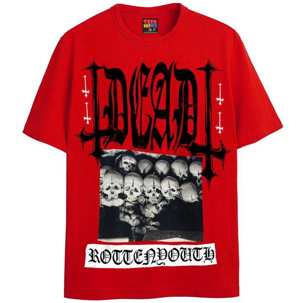 ROTTEN YOUTH T-Shirts DTG Small Red 