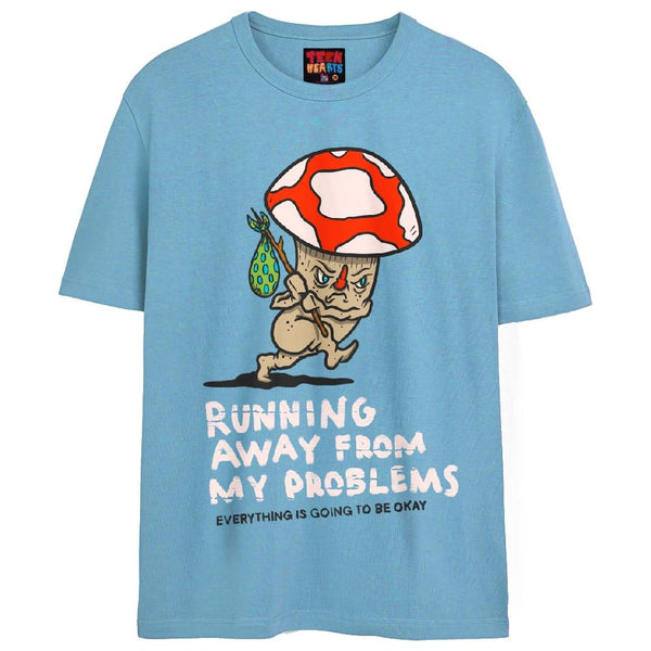 PROBLEMS T-Shirts DTG Small Blue 