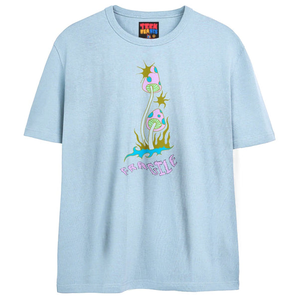 SPARKLE MUSHROOMS T-Shirts DTG Small Blue 