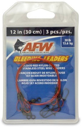 AFW - Bleeding Leader Wire - Nylon Coated 1x7 Stainless Steel Leader Wire - Red - 5000 Feet 