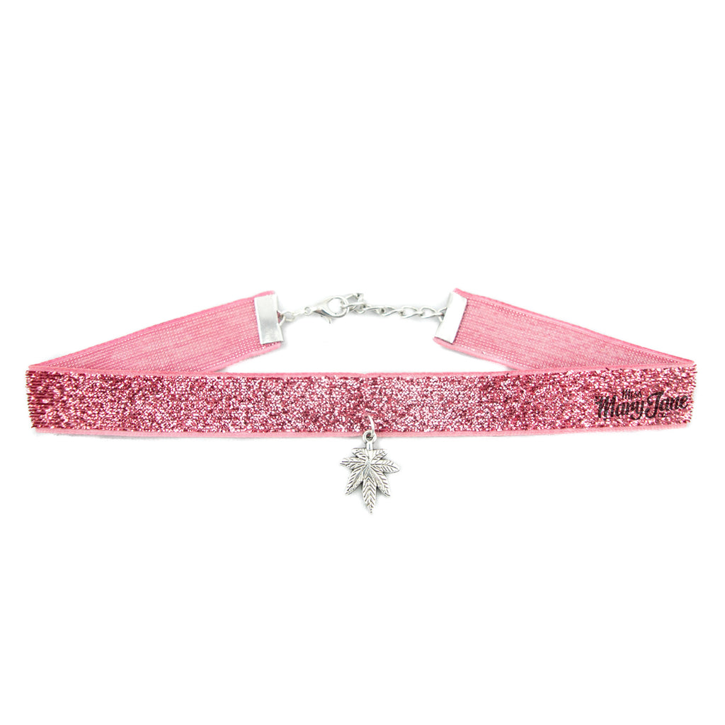 pink sparkly choker