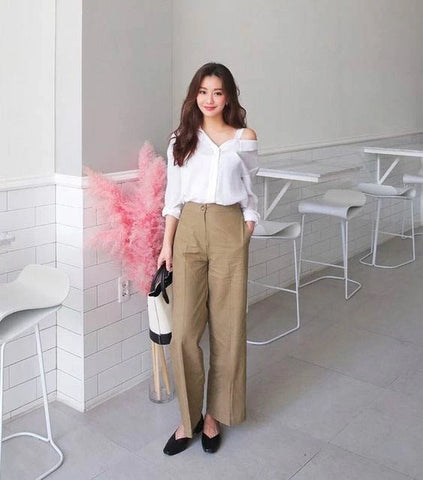 Đi picnic nên mặc quần culottes mix áo sơ mi