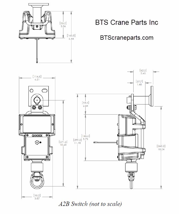 Trimble GS075 B Anti Two Block Switch Size