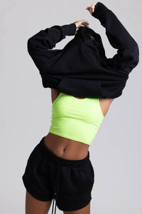 Rochelle Basic Crop Top - Neon Yellow