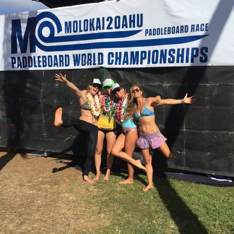 Molokai to Oahu paddleboard race, Robin Lang and Leane Darling