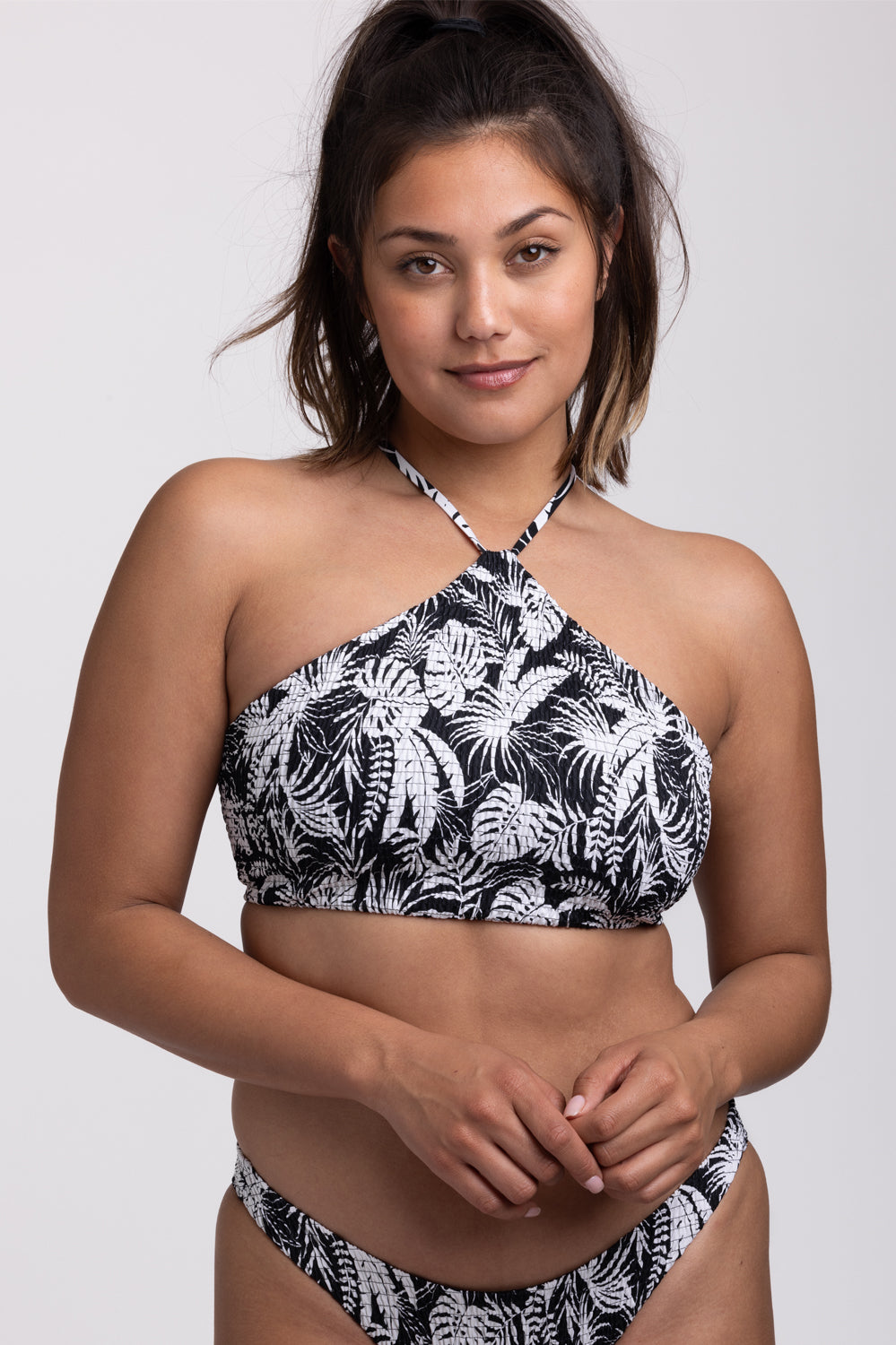 JOLYN SURF COLLECTION DROP 3 2024 Luna Smocked Bikini Top   Tropicana