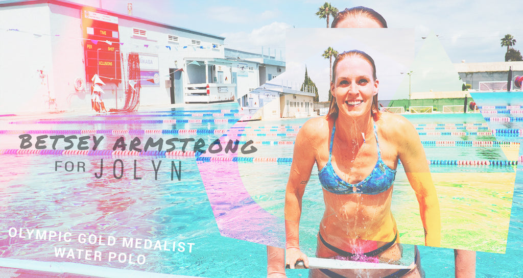 Olympic Gold Medalist, Betsey Armstrong in a JOLYN bikini