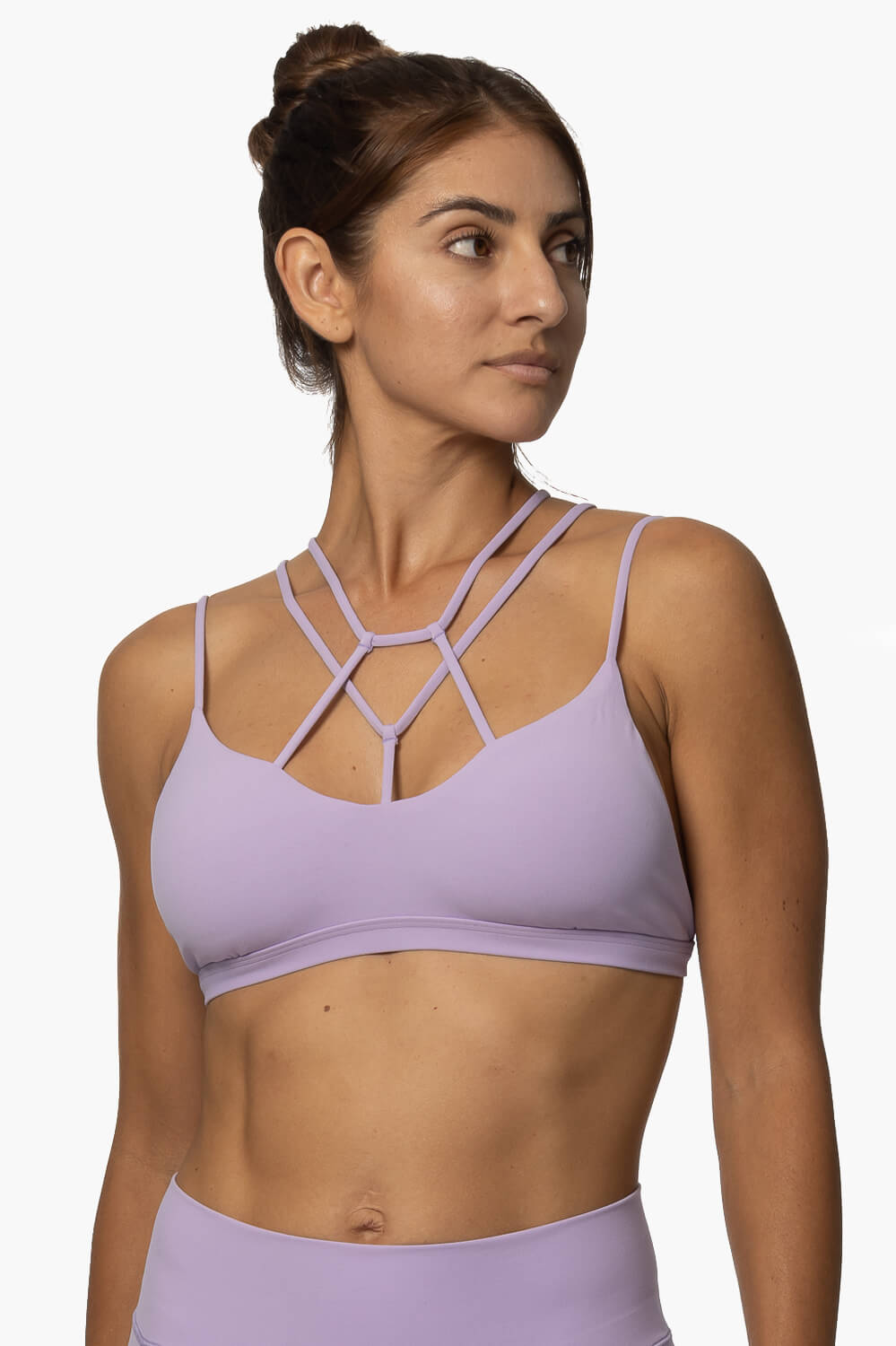 Lake Arrowhead Sports Bra with our Grunge Cali Beach Three Peak Arrowhead  Design