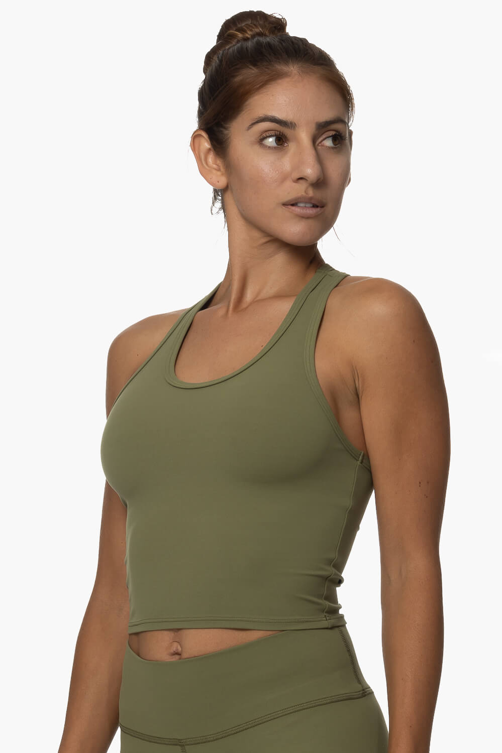 Kinzie Fitted Tank Top - Shadow  Workout tank tops, Female runner, Tank  tops