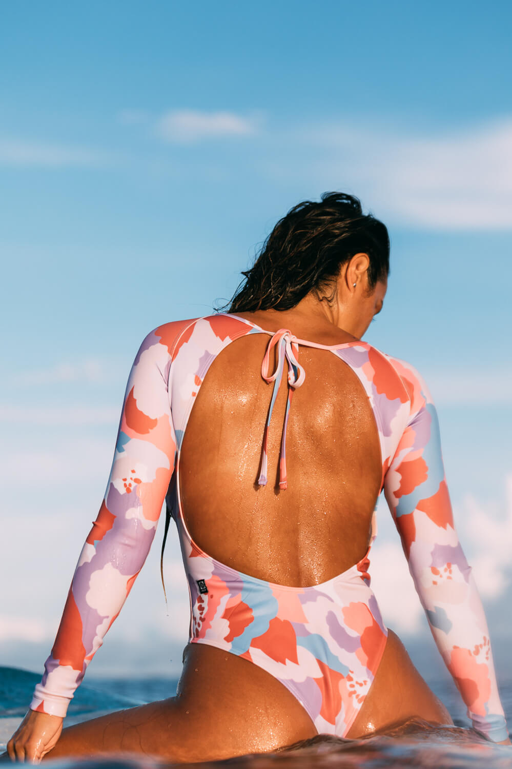 One-piece Diving Bikini Beach Swimming Suit Print Women Surfing Swimwear  Surfing Sunscreen Swimsuit