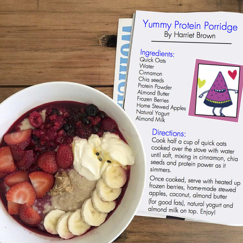 Harriet Brown's Yummy Protein Porridge for refueling after training. 