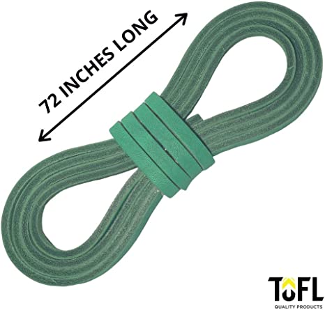 TOFL Logger Style 3 Leather Boot Laces | 54 Inches Long | 3 Strips | 1 Pair & 1 Spare Dark Brown with Stripe Laces