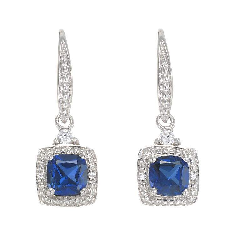 sapphire drop earrings
