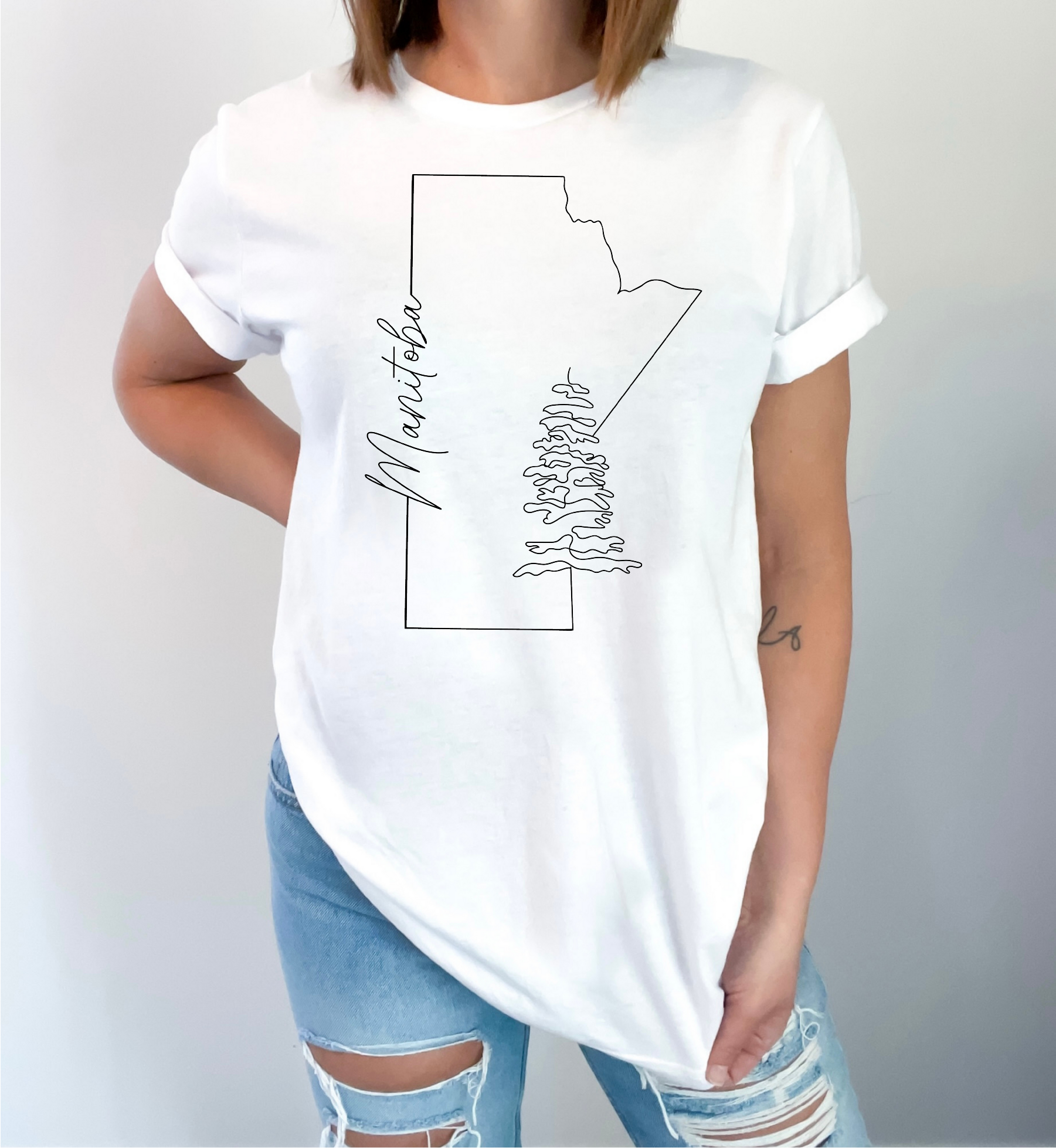image for Manitoba Line Art Unisex T-shirt | Manitoba Apparel