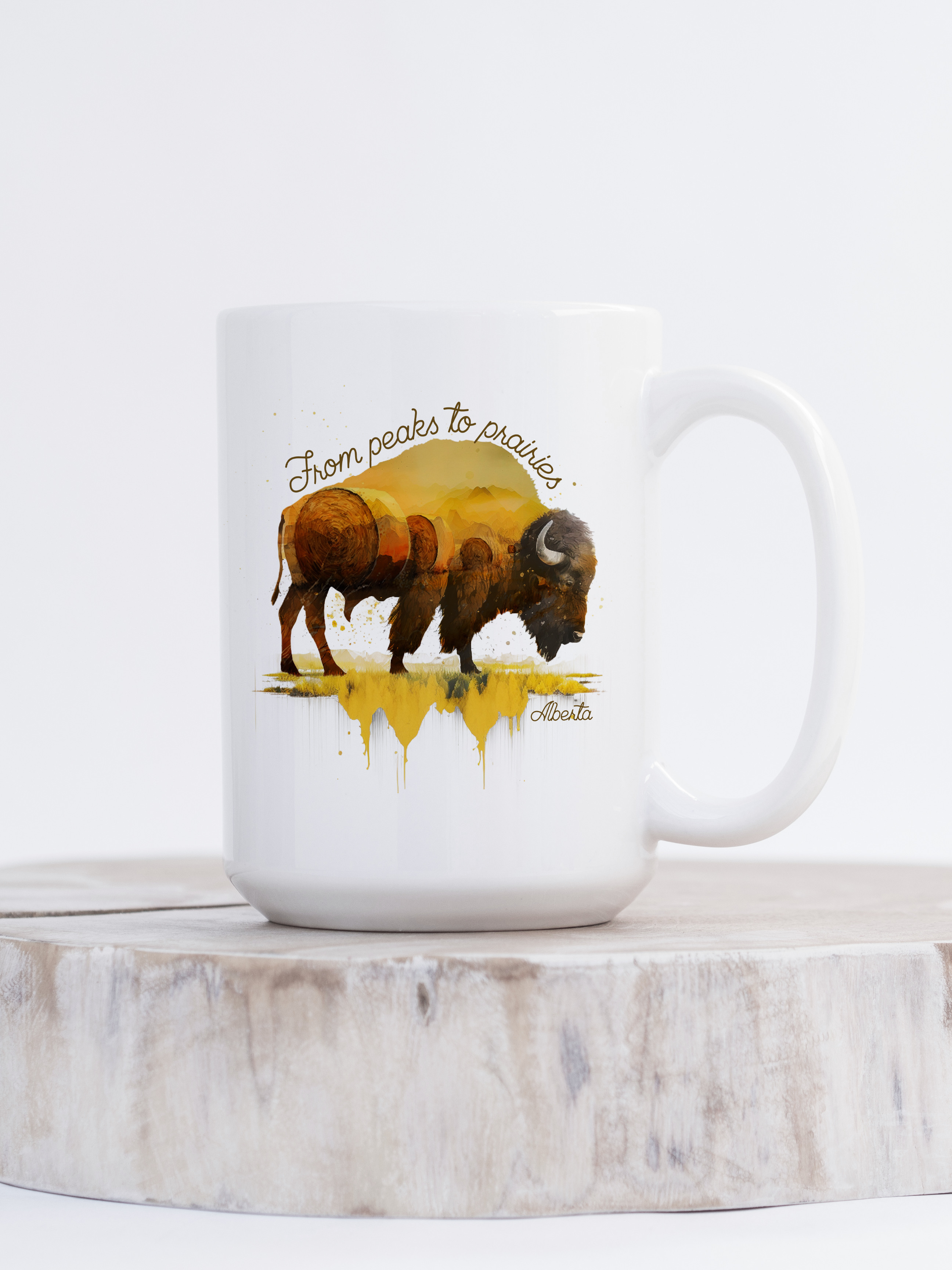 image for Peaks To Prairies Buffalo Ceramic Mug | Alberta Mug
