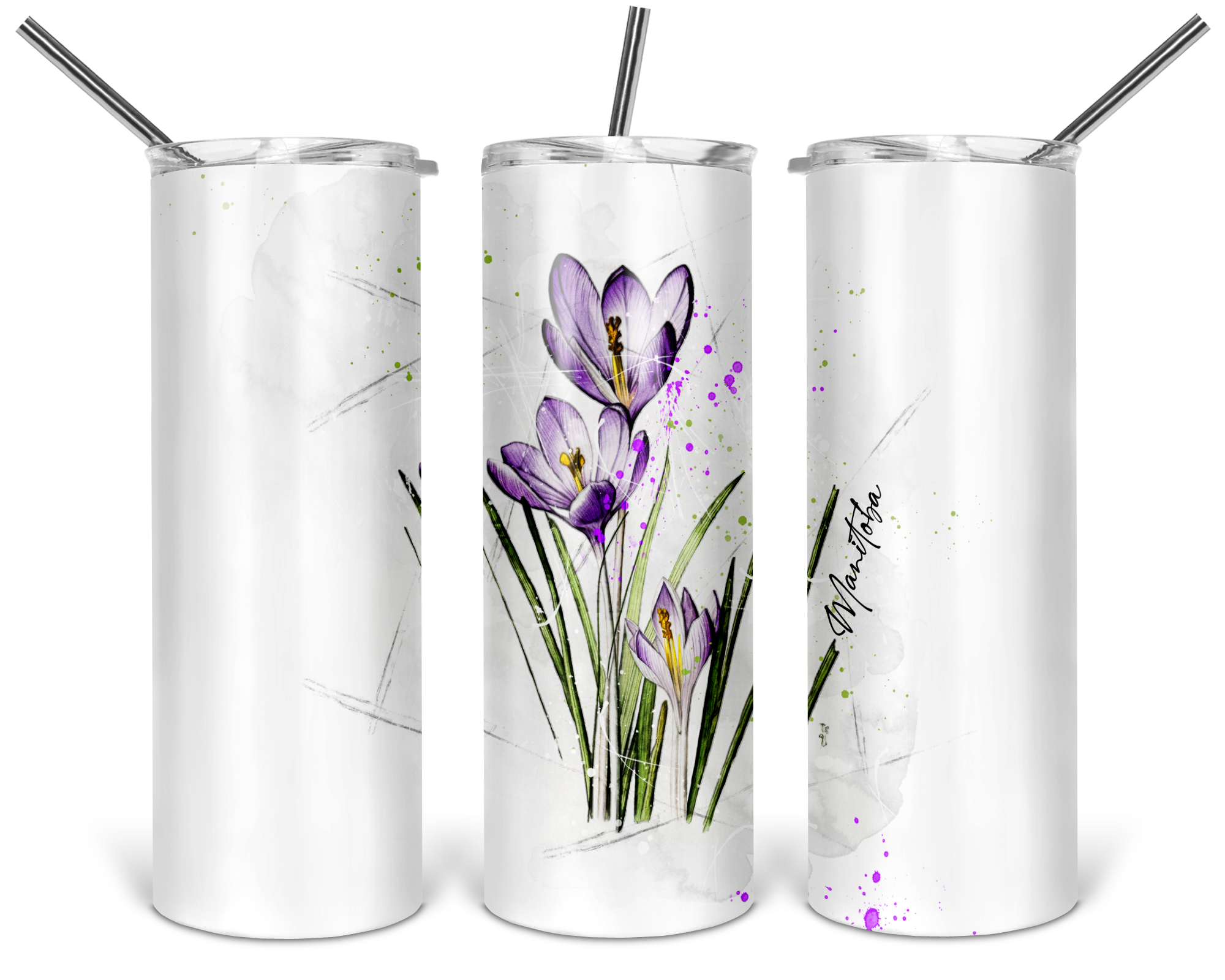 image for Prairie Crocus Skinny Tumbler | Manitoba Tumbler