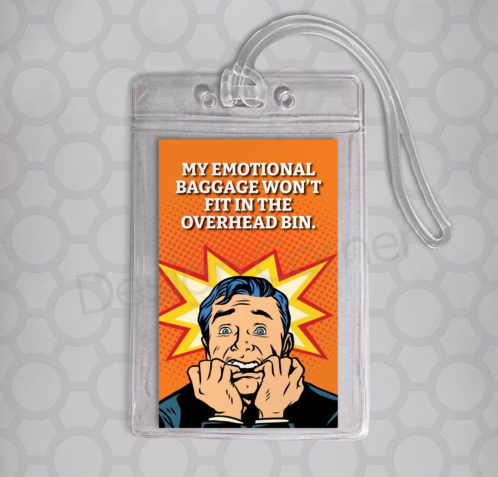 image for Emotional Baggage Retro Funny Luggage Tag