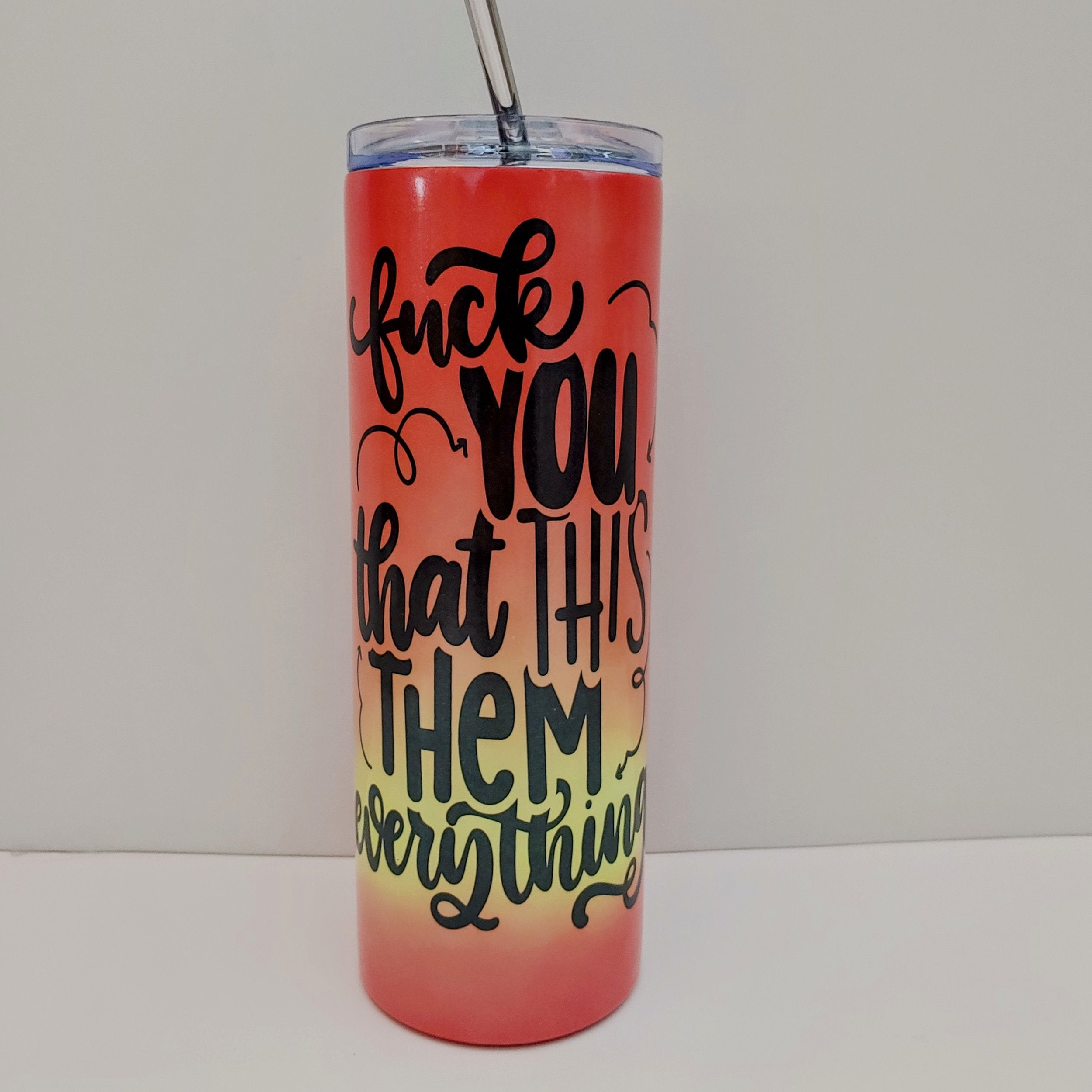 image for F*** Everything Colour Change Skinny Tumbler