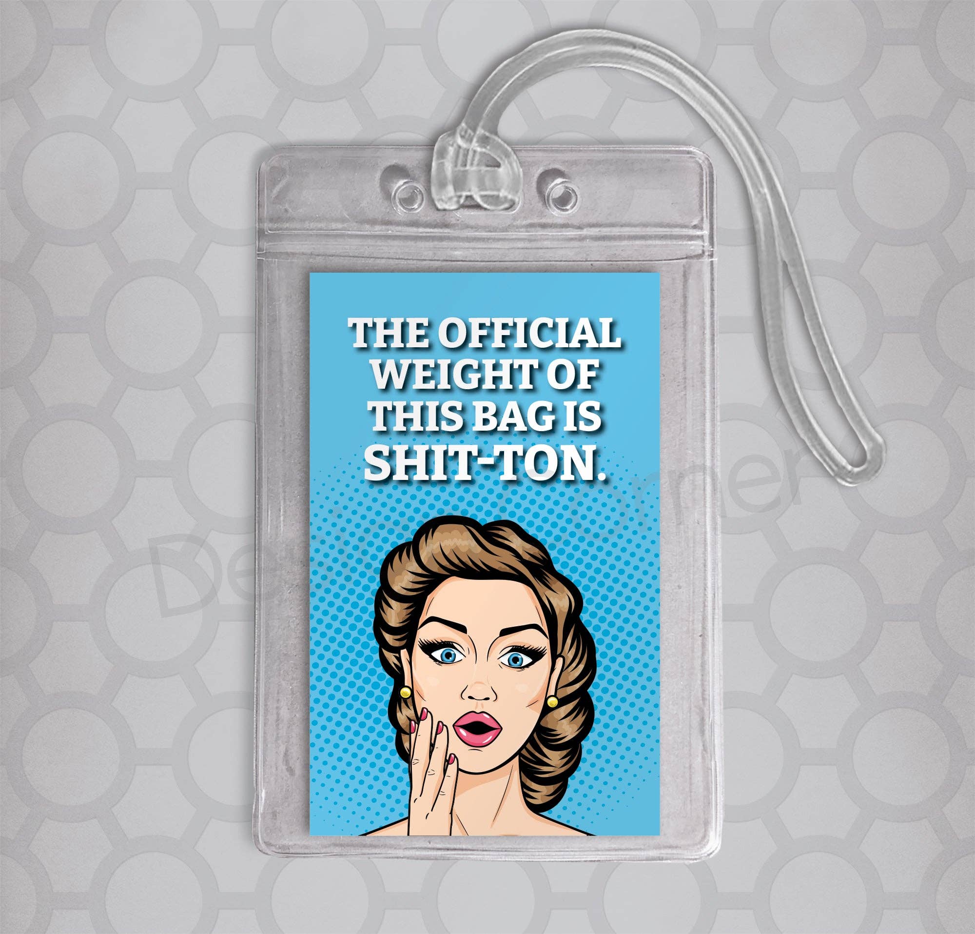 image for Shit-ton Retro Funny Luggage Tag