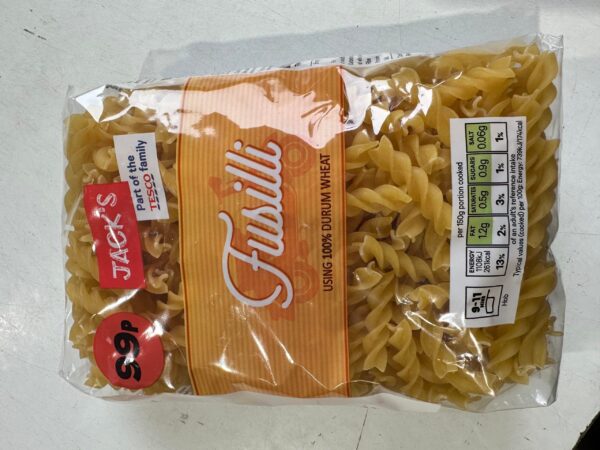 Buy Jacks Fusilli Pasta 500g From The Big Food Company – thebigfoodcompany