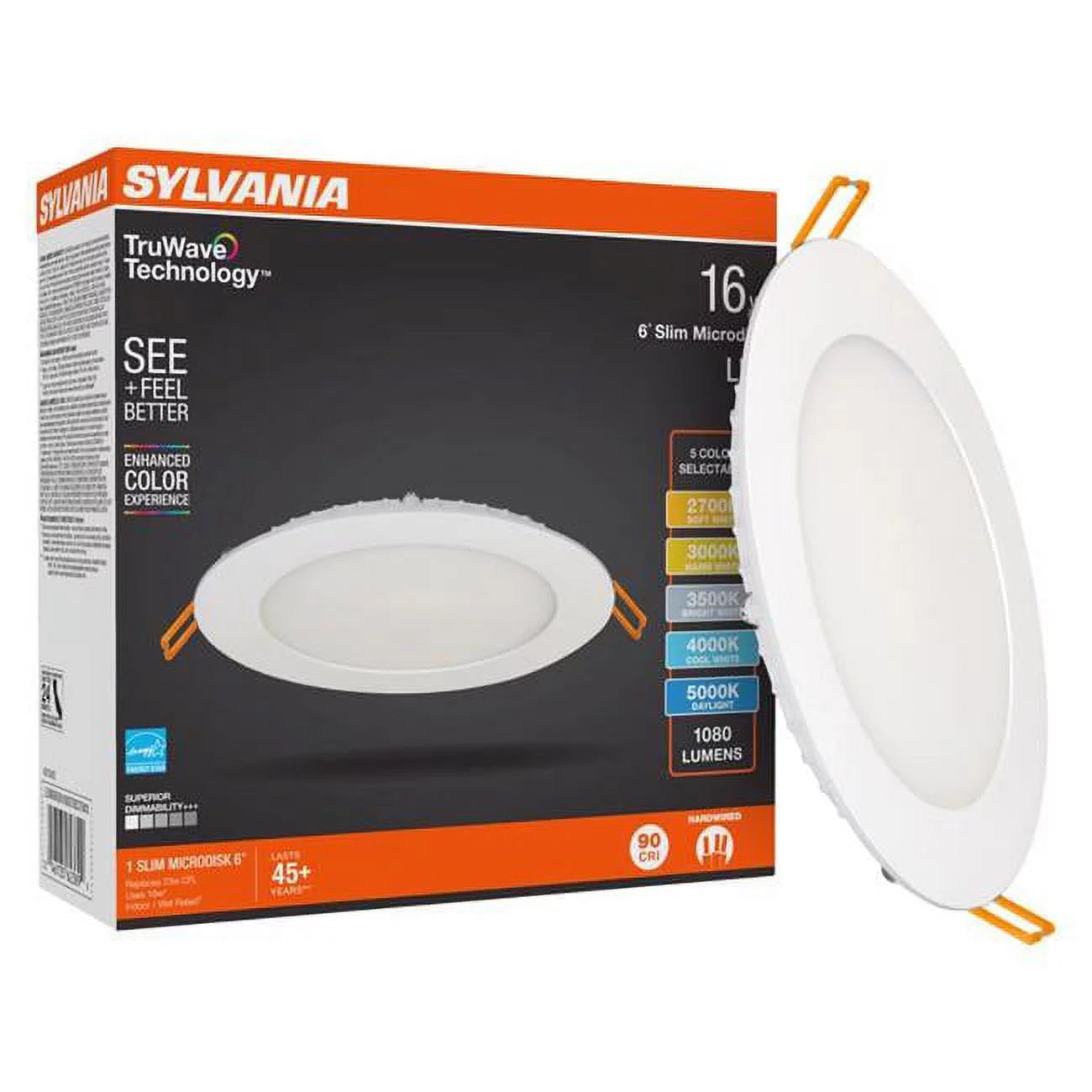 16 watt TruWave White Disklight Retrofit Kit with LED Canless Recessed Downlight