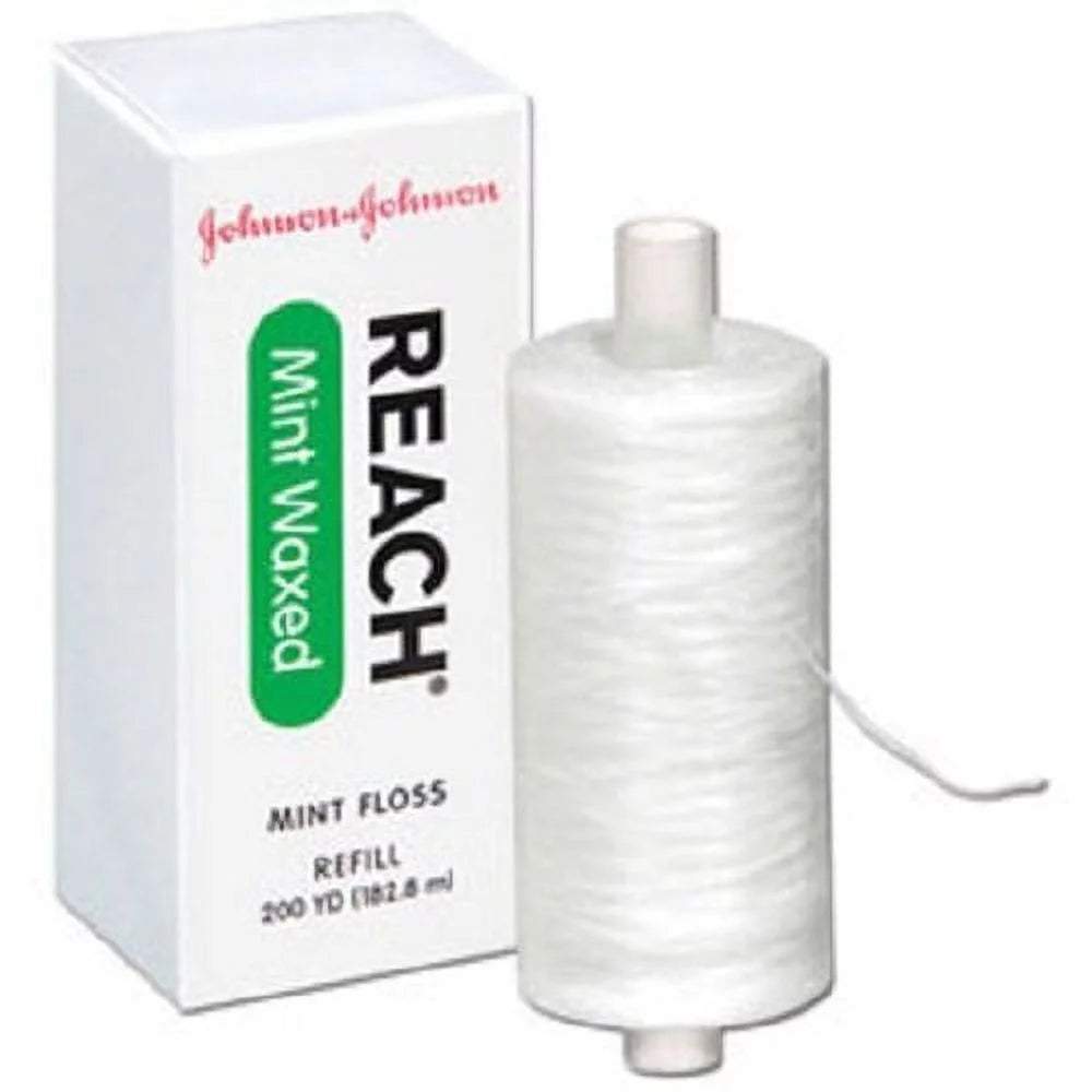 & 2733 Reach Mint Floss, Waxed Refill Spool, 200 Yd.