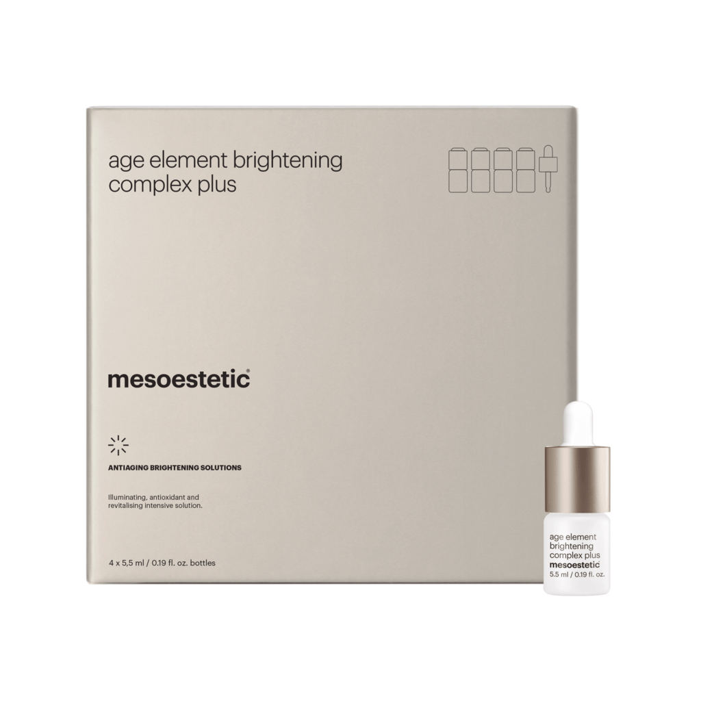 Se Mesoestetic Age Element Brightening Complex Plus - Blegecreme / lysnende kur effektiv mod mørke pletter på huden og pigmentforandringer - 4 x 5,5 ml. hos Mesoestetic