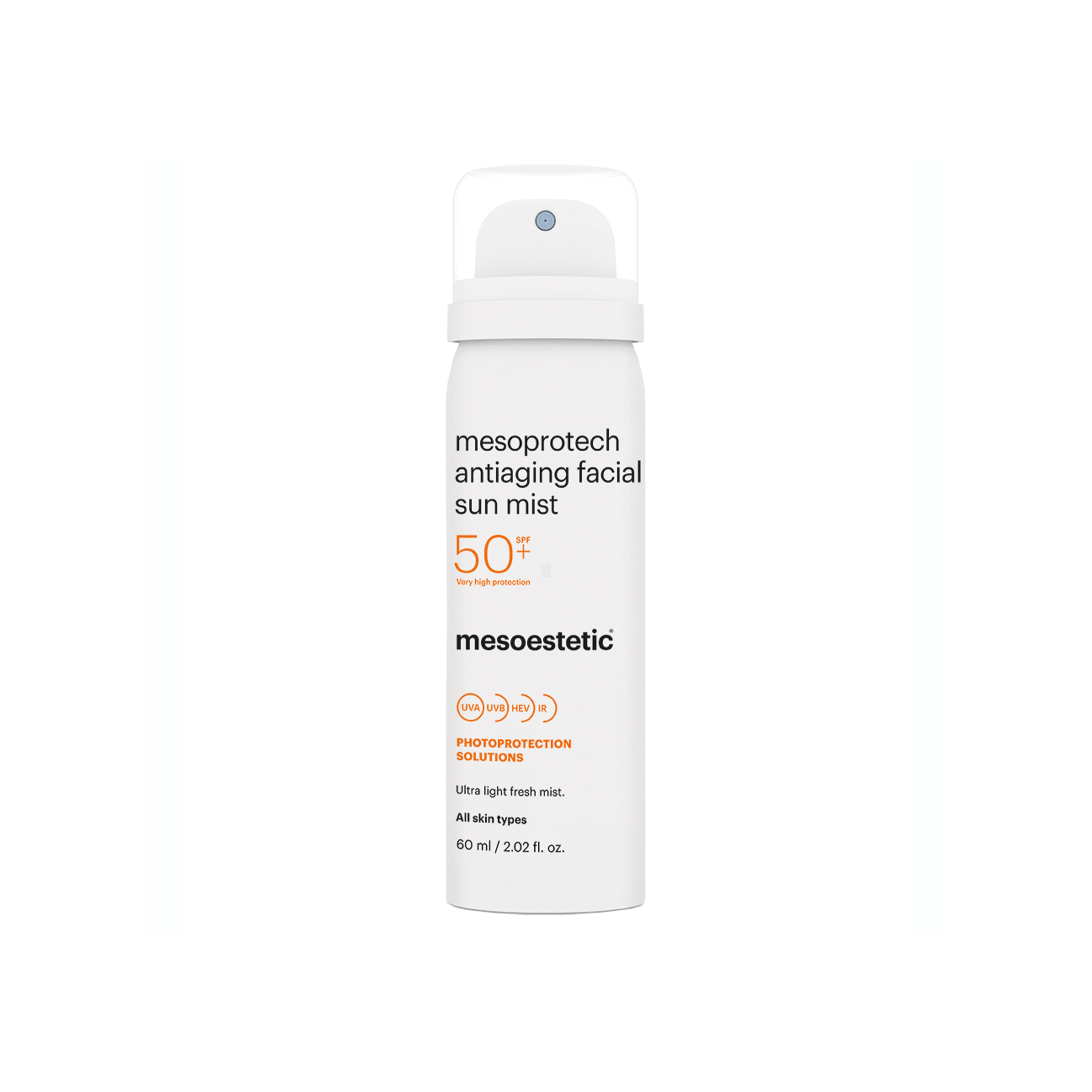 Billede af Mesoestetic Mesoprotech Antiaging Facial Sun Mist 50+ - Ansigtsmist med effektiv holdbarhed til solbeskyttelse - 60 ml. - Solcreme til alle hudtyper