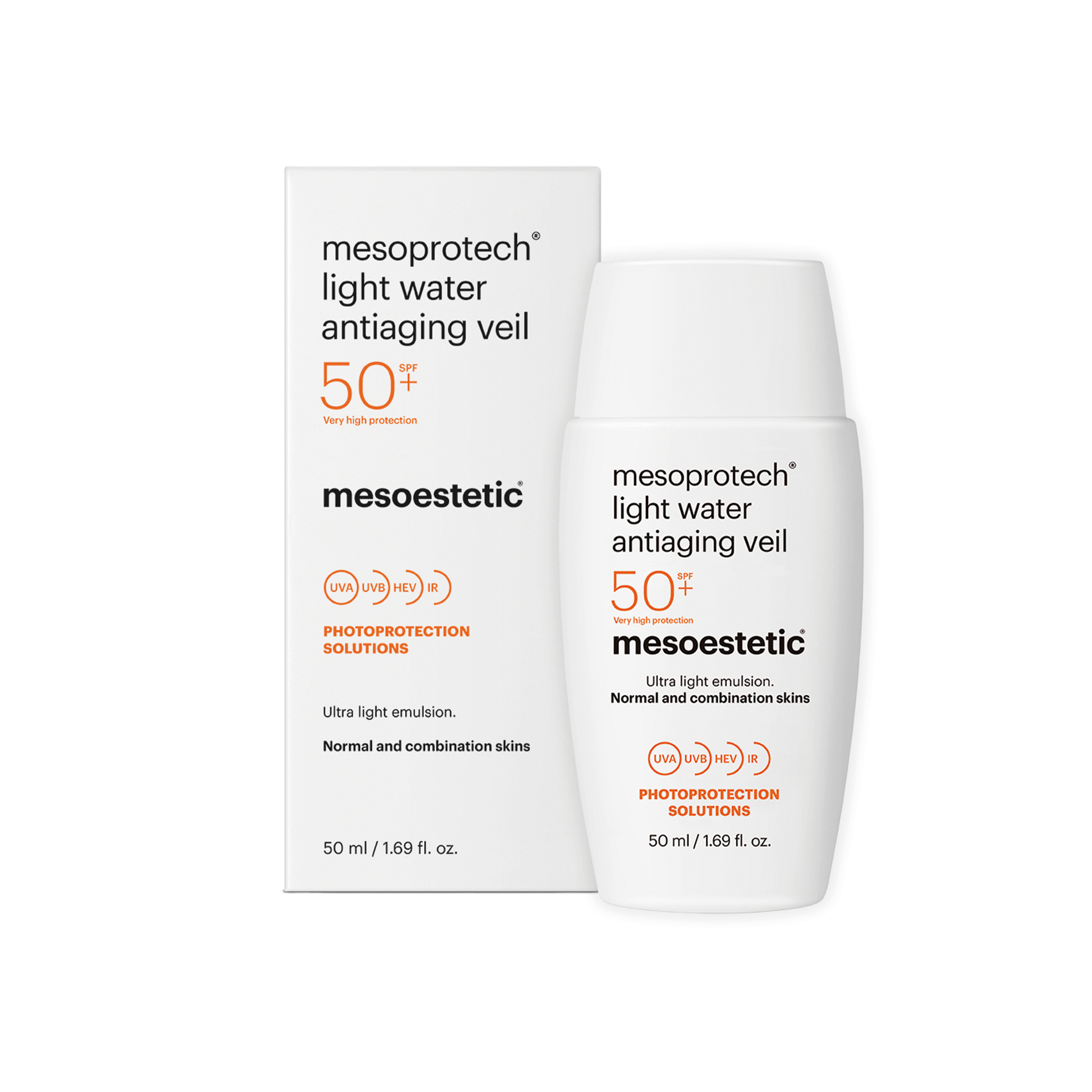 Billede af Mesoestetic Mesoprotech Light Water Antiaging Veil 50+ - Let antiage solcreme med høj solbeskyttelse - 50 ml. - Vandfast solcreme