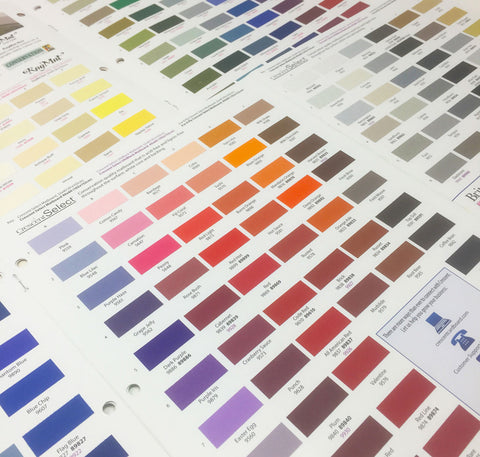 extensive swatches of matboard colors