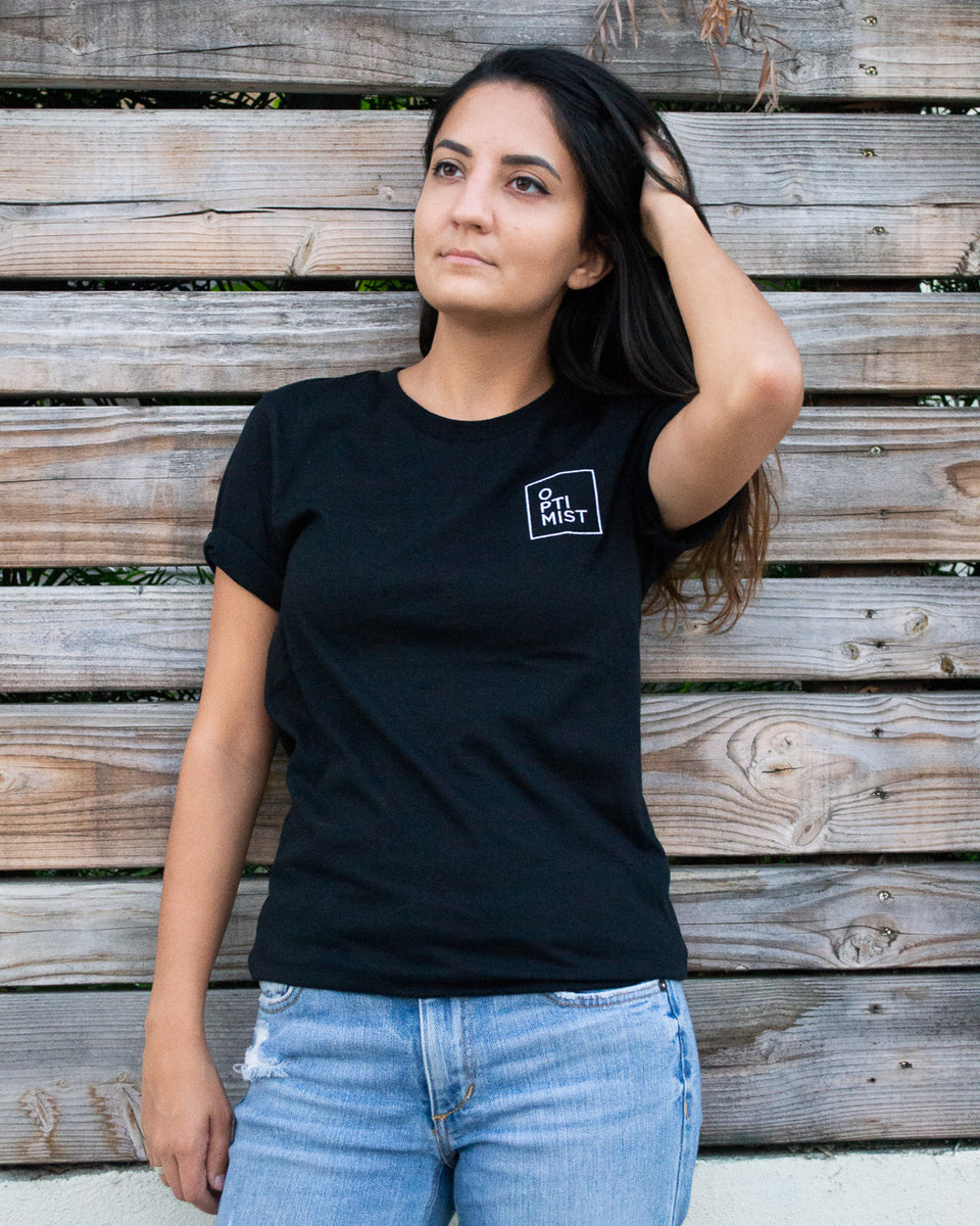 Optimist Embroidered Unisex T-Shirt - Black – Optimist Shop