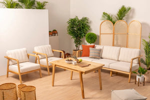 Outdoor Chesnutt Triple Garden Set - LEGNOR FURNUTURE