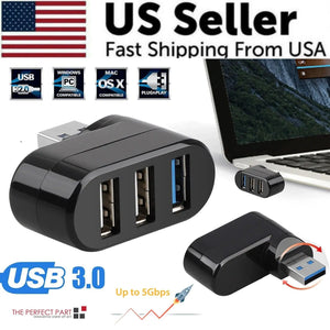High Speed 3 Port USB 3.0 Multi HUB Splitter Expansion Desktop PC Laptop Adapter - American Smart