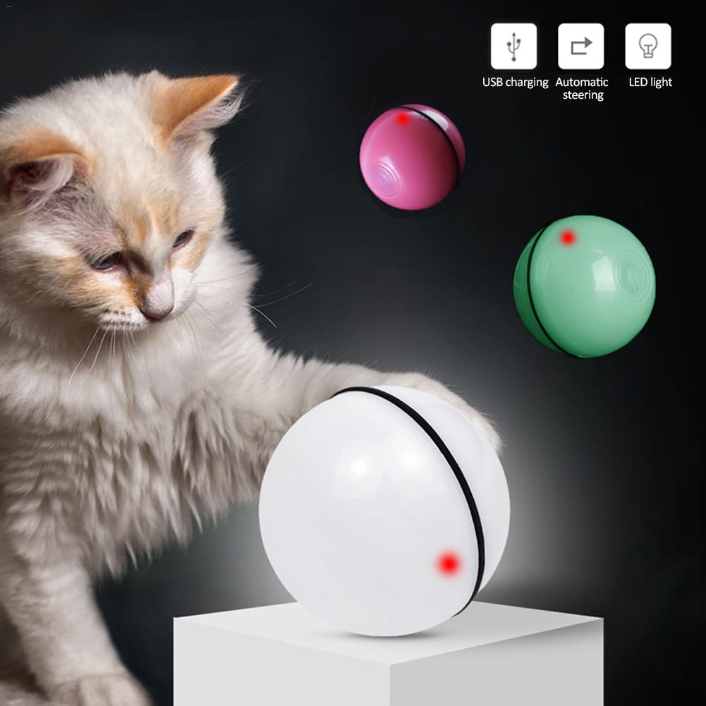 øje jeg er syg Mangle Smart Jumping Ball USB Electric Pet Toys Magic Roller Ball Cat LED Rol –  Entre chat et chien