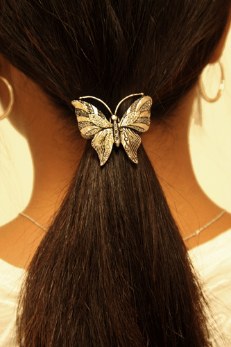 Hair Hook Butterfly - Silver, Fashion Ponytail Holder – Hair Twisters