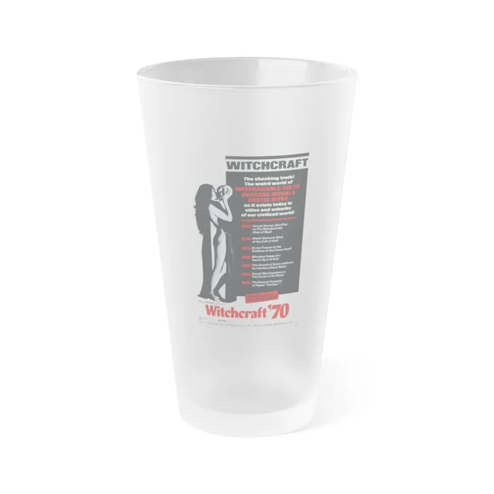 WITCHCRAFT 1970 Movie Poster - Frosted Pint Glass 16oz