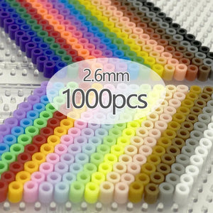 1000pcs/bag 2.6mm mini hama beads kids Perler Fuse Beads toys available 100%quality guarantee diy toy for children activity Iron - Bayoo Store - Mini Hama Beads